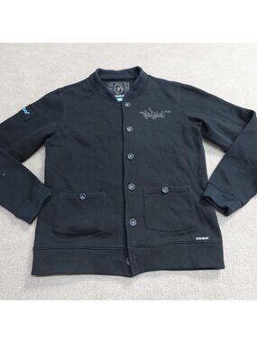 Kidrobot Jacket Medium Black Button Front Tag Logo